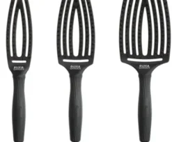 Olivia Garden Fingerbrush Care Iconic Boar & Nylon Full Black Haarbürste