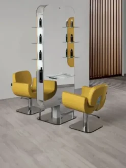 Salon Ambience Doppelbedienungsplatz New York, Kunstlederoptik