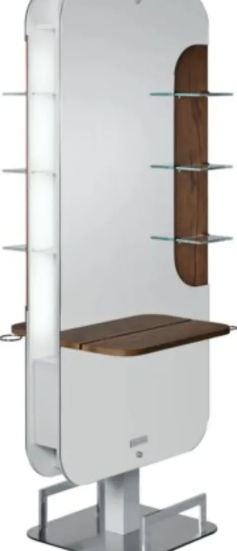 Salon Ambience Doppelbedienungsplatz New York, Holzoptik