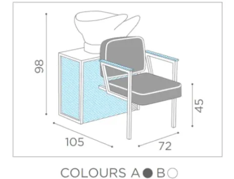 Salon Ambience Rückwaschanlage Madisonwash, Vintage