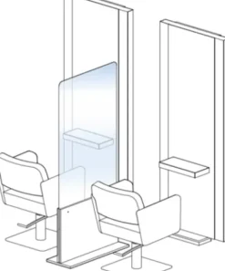 Schutzwand für Frisierplätze