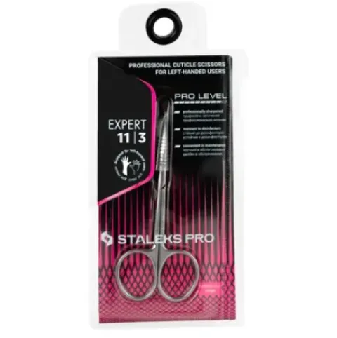 Staleks PRO Hautschere mit Haken für Linkshänder EXPERT 13
