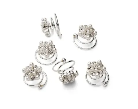 Trisa Celebride Curlies mit weissen Perlen und Strass