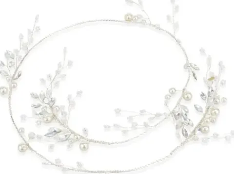 Trisa Celebride Drahtdekoration mit verschiedenen Perlen und Kristallsteinen 75 cm