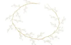 Trisa Celebride Drahtdeko in hellem gold mit kleinen Perlenblünchen