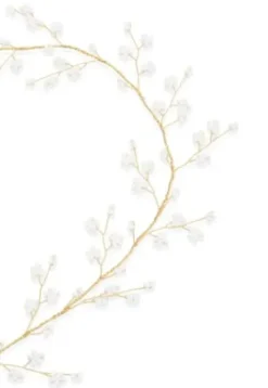 Trisa Celebride Drahtdeko in hellem gold mit kleinen Perlenblünchen