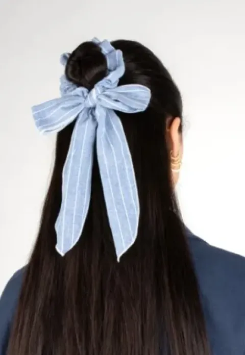 Trisa Fashion Denim Scrunchie mit Schleife
