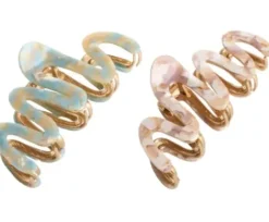 Trisa Fashion Geschwungene Haarklemme mit einer Acrylverzierung