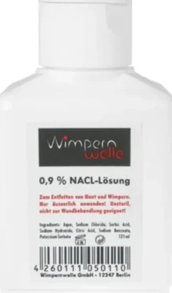 Wimpernwelle Physiologische Kochsalzlösung