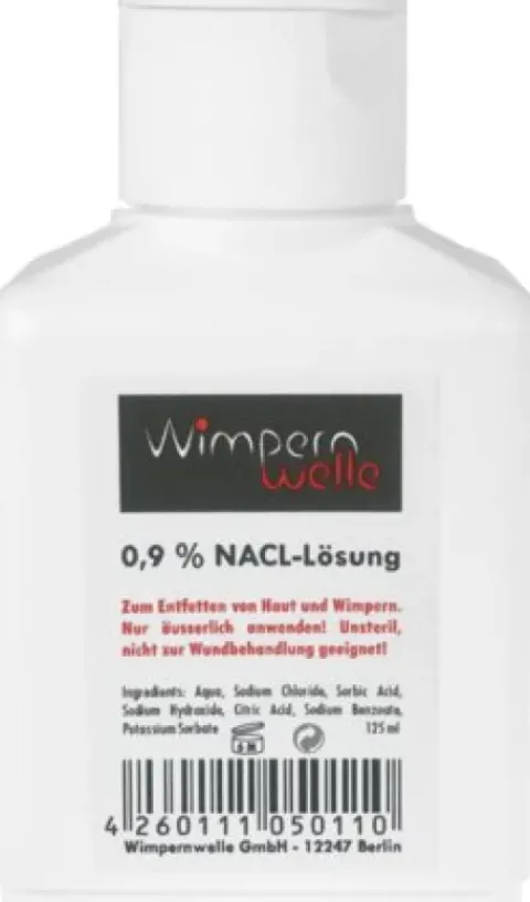 Wimpernwelle Physiologische Kochsalzlösung